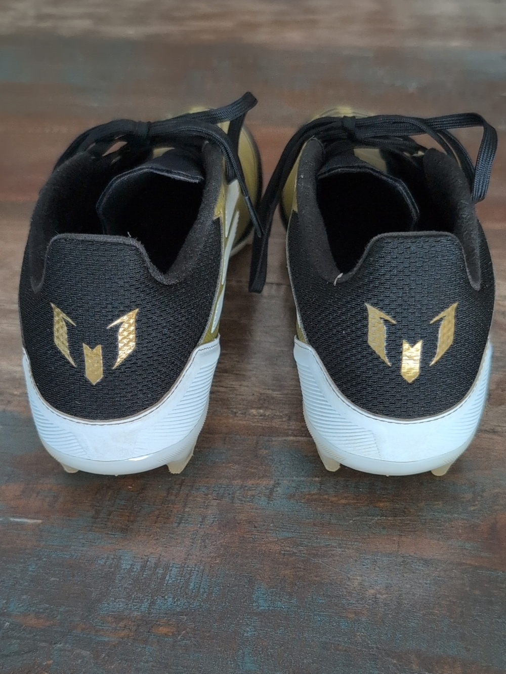 Adidas Messi F50 Soccer Cleats Metallic Gold and Black - Men's 9 - Picture 5 of 8